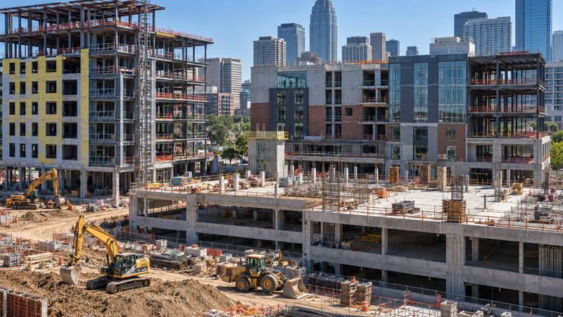 Mid-rise building under construction